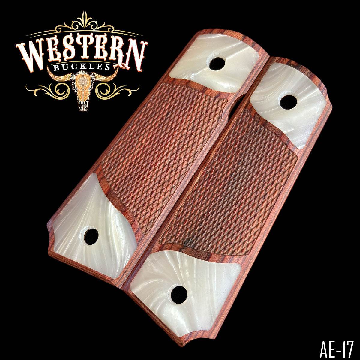 Cachas Colt 1911 Grips De Madera Con Resina - Western Buckles