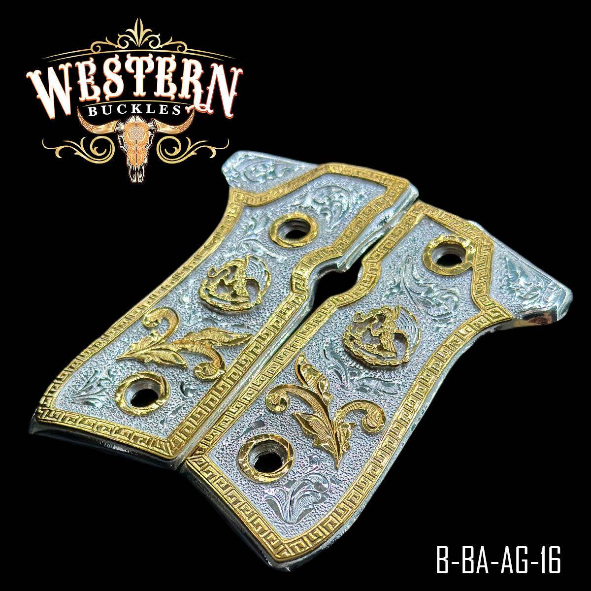 Cacha Beretta Aguila Mexicana Rameada - Western Buckles