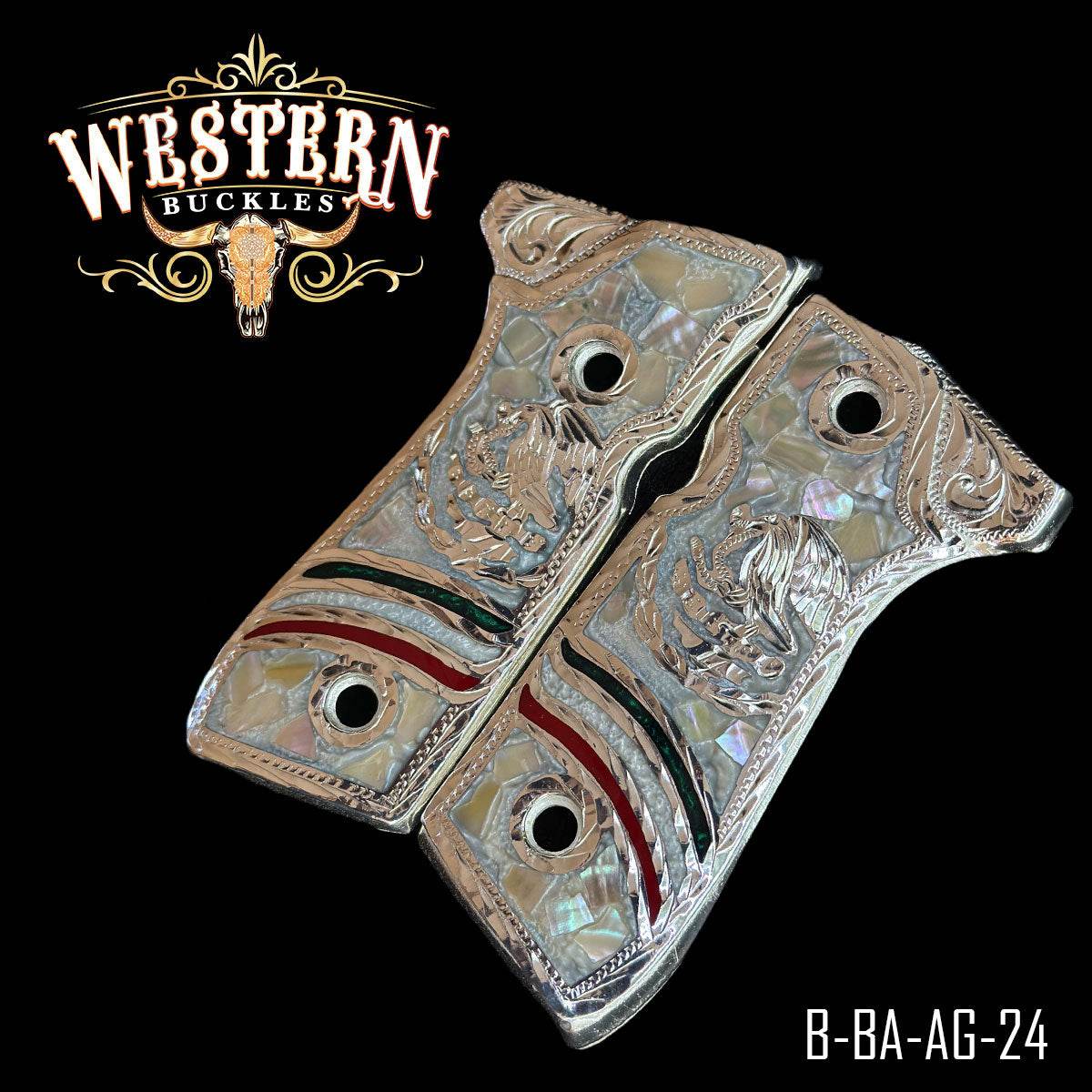 Cachas Beretta 92fs Grips Aguila Mexicana Resina - Western Buckles