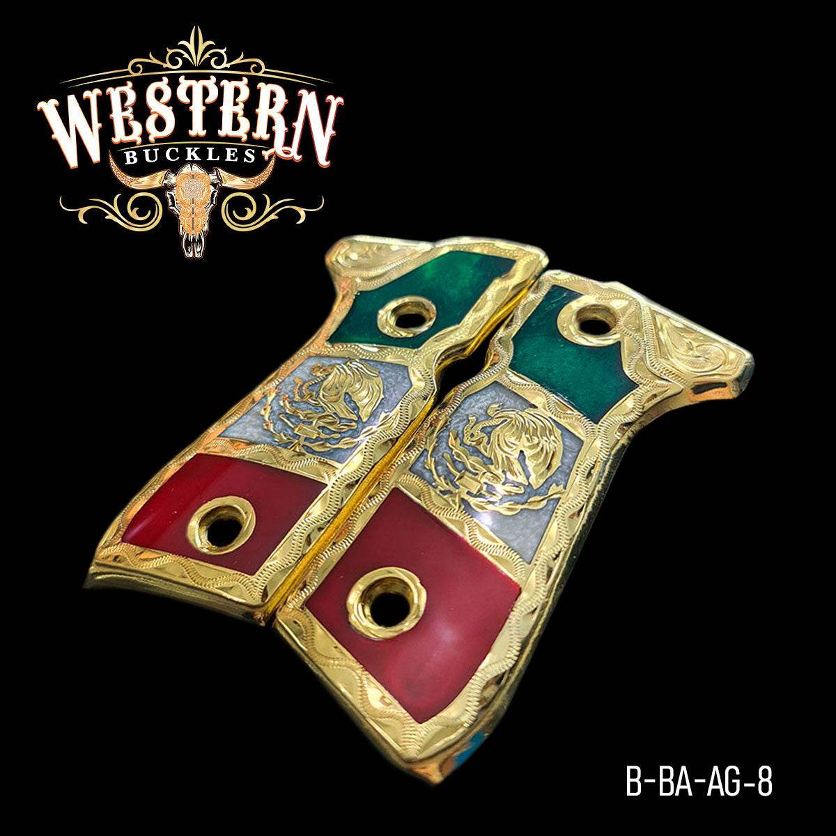Cacha Beretta Aguila Nacional Tricolor - Western Buckles