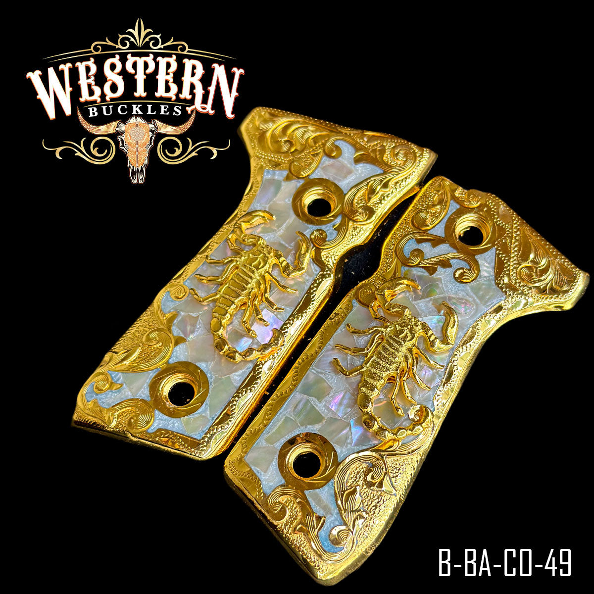 Cachas Beretta 92fs Grips Oro y Resina Escorpion