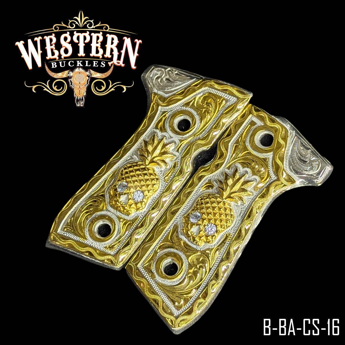 Cachas Beretta 92fs Grips Calavera Piña - Western Buckles
