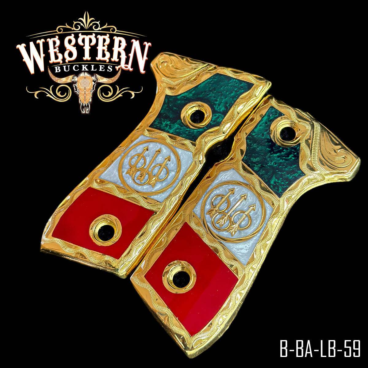 Cachas Beretta 92fs Grips Logo Beretta - Western Buckles