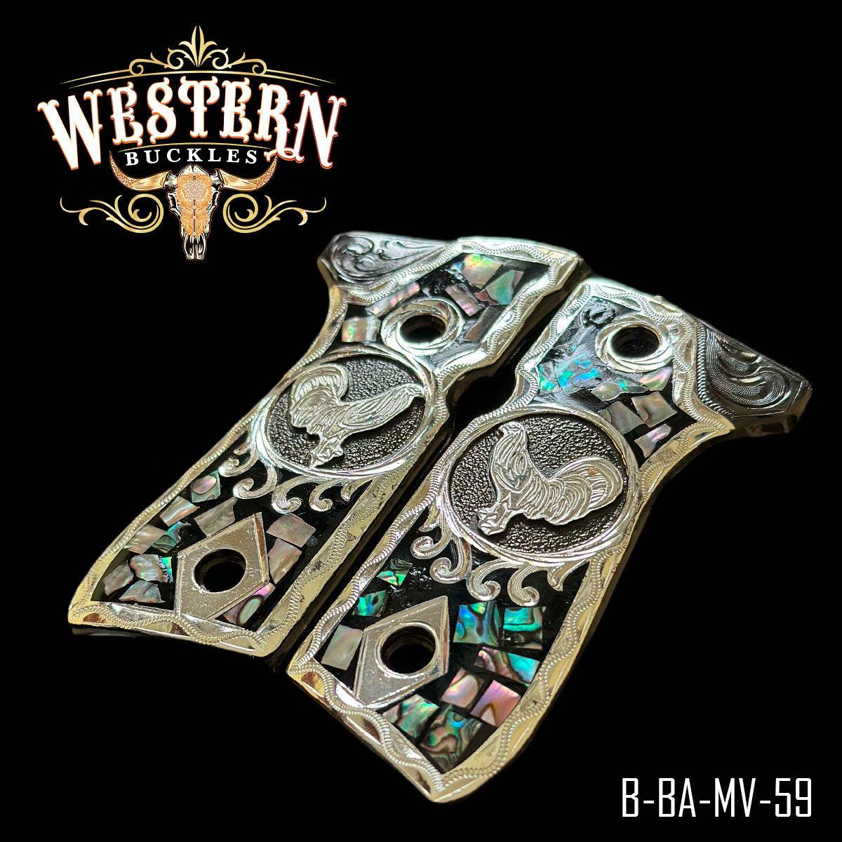 Cachas Beretta 92fs Grips Gallo - Western Buckles