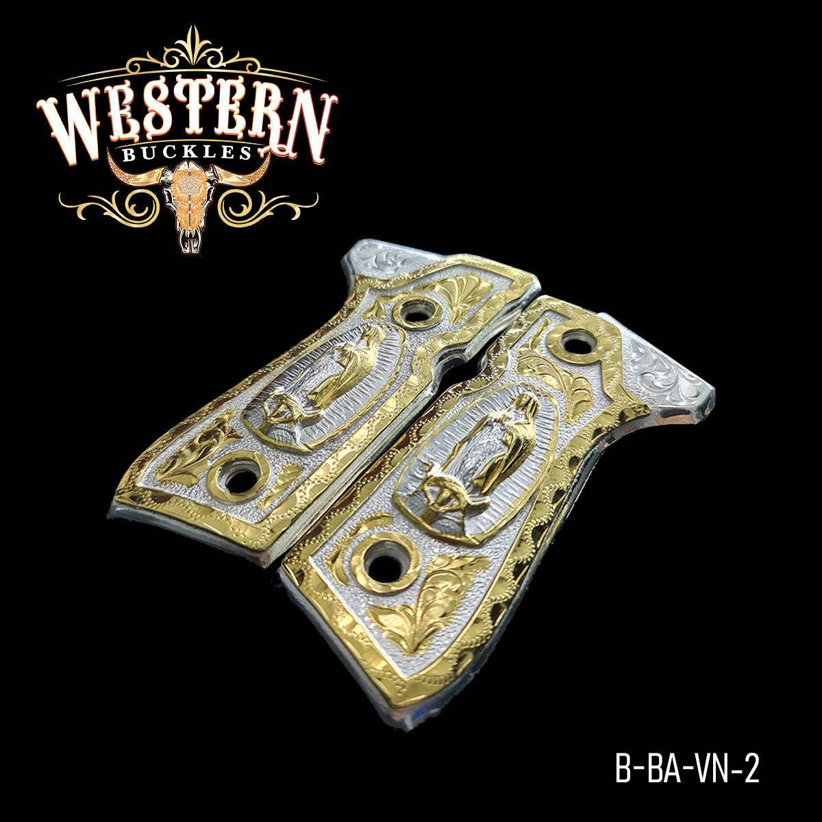 Cacha Beretta 92fs Virgen Rameada - Western Buckles