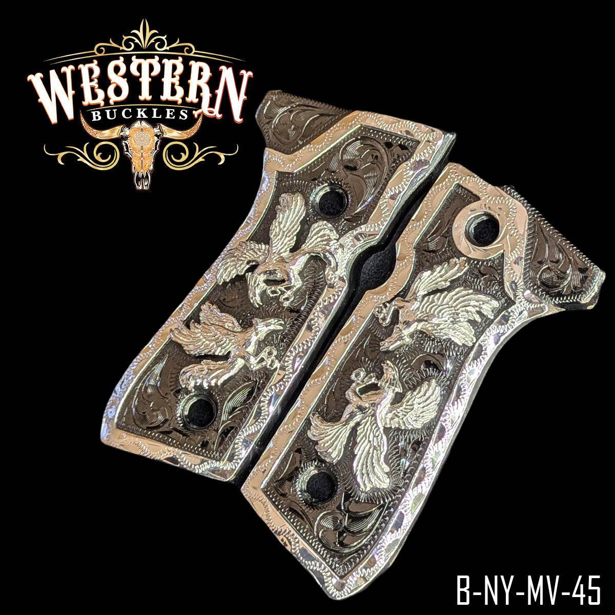 Cachas Beretta 92fs Grips Gallos - Western Buckles