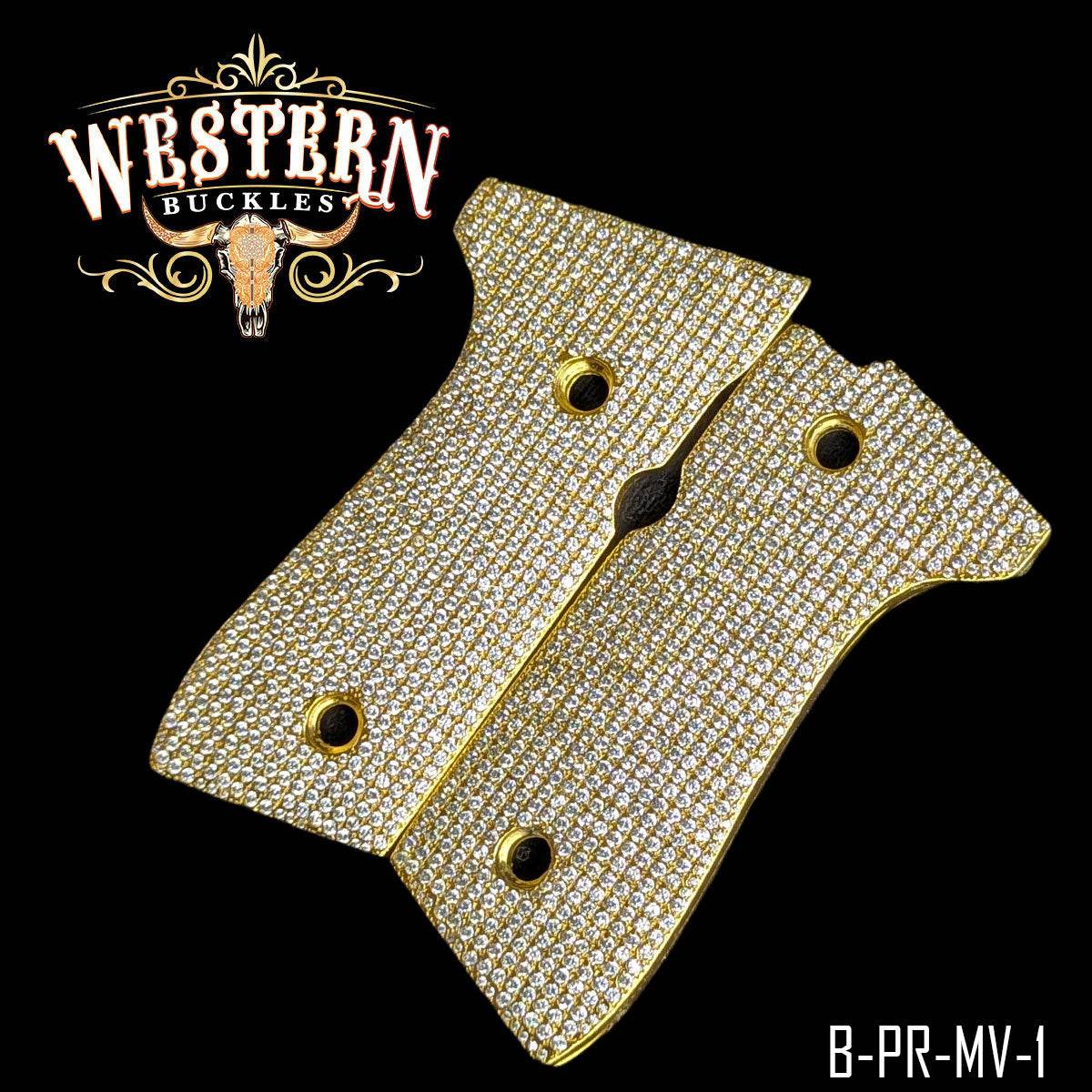 Cachas Beretta 92fs Grips Premium Zirconias - Western Buckles