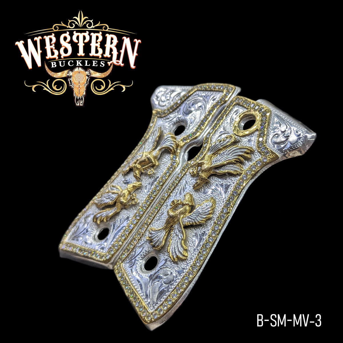 Cacha Beretta 92fs Aguila Dorada con Zirconias