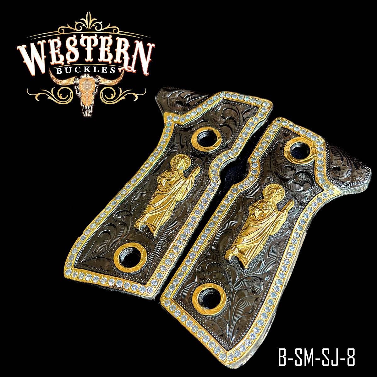 Cachas Beretta 92FS Grips San Judas - Western Buckles