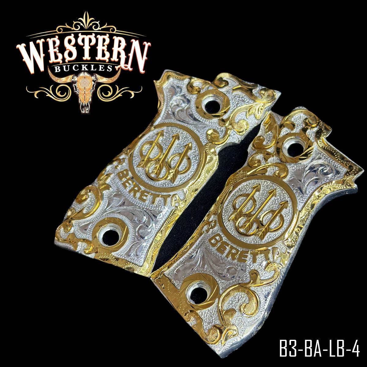 Cacha Beretta .380 84fs Grips Logo Beretta - Western Buckles