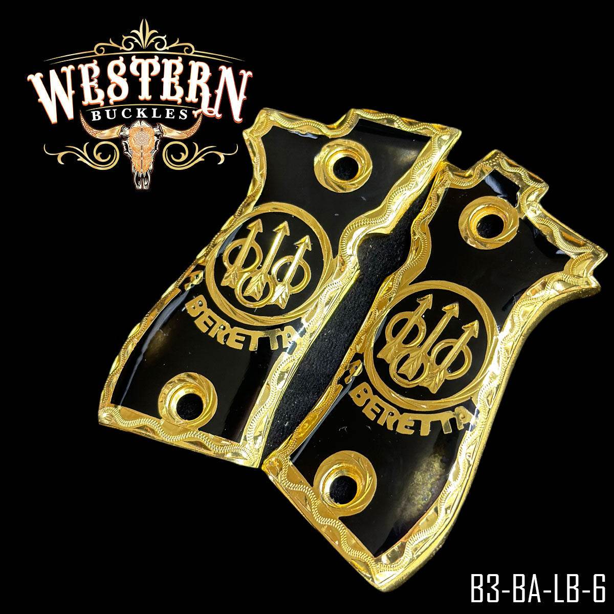 Cachas Beretta .380 84fs Grips Logo Beretta - Western Buckles