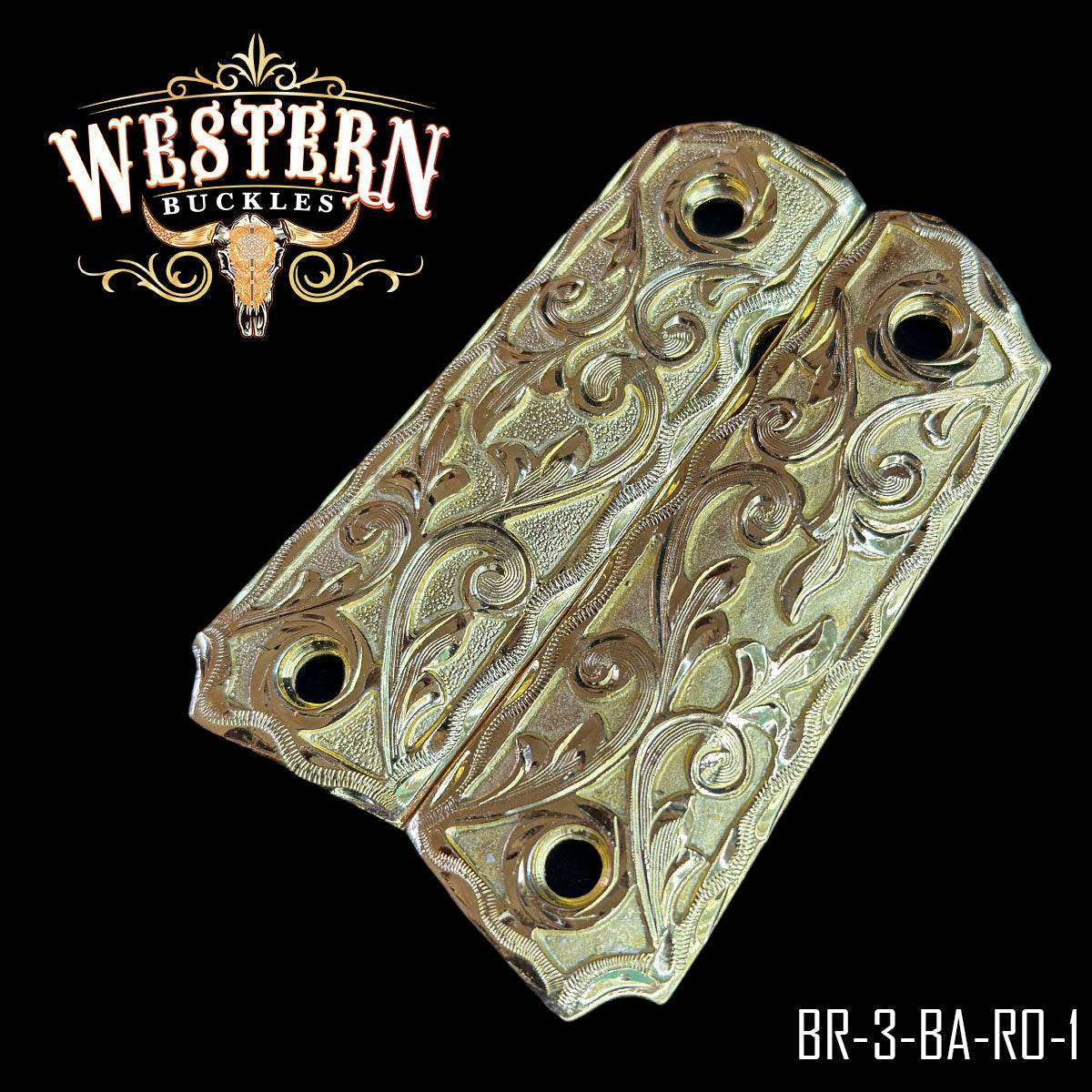 Cachas Browning 1911 380, 22 Engraving - Western Buckles
