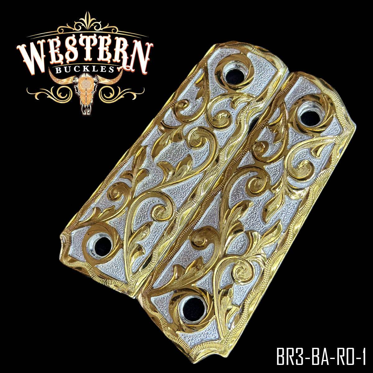 Cachas Browning 1911 380, 22 Engraving - Western Buckles