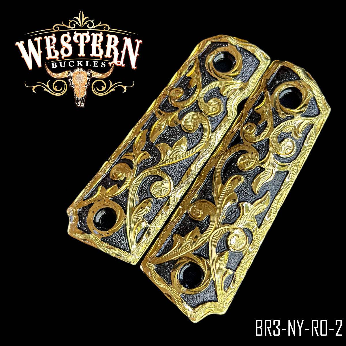 Cachas Browning 1911 380, 22 Engraving - Western Buckles