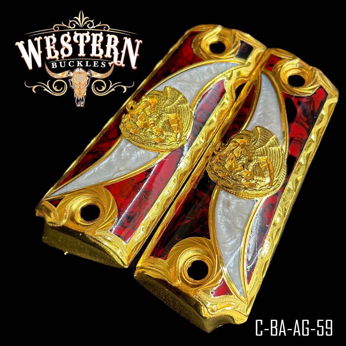 Cachas Colt Aguila Mexicana - Western Buckles