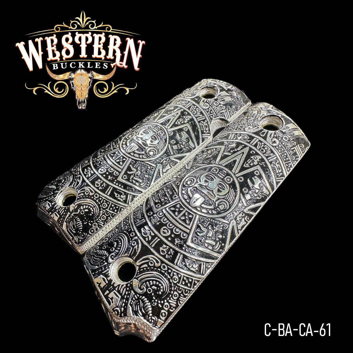 Cachas Colt 1911 Grips Calendario Completo Plata - Western Buckles
