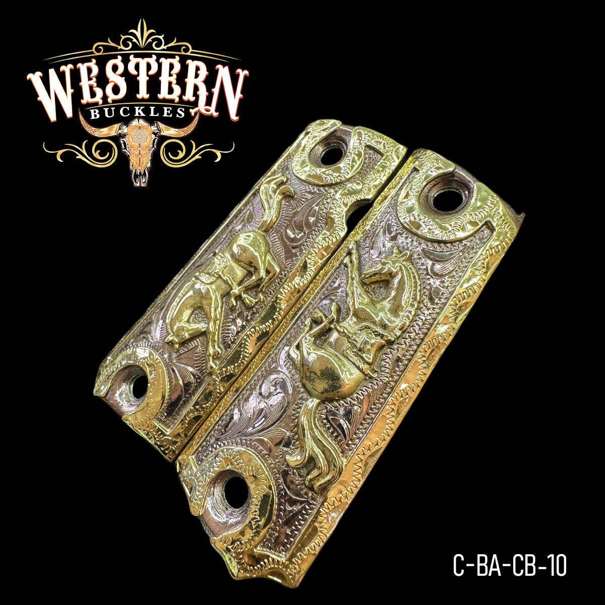 Cacha Colt 1911 Caballo Relinchando Oro Rosa - Western Buckles