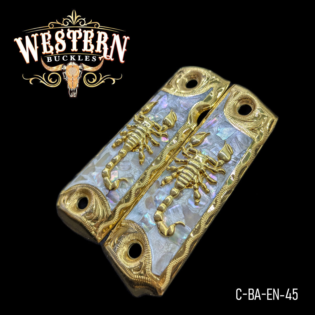 Cacha Colt 1911 Escorpion Oro y Resina