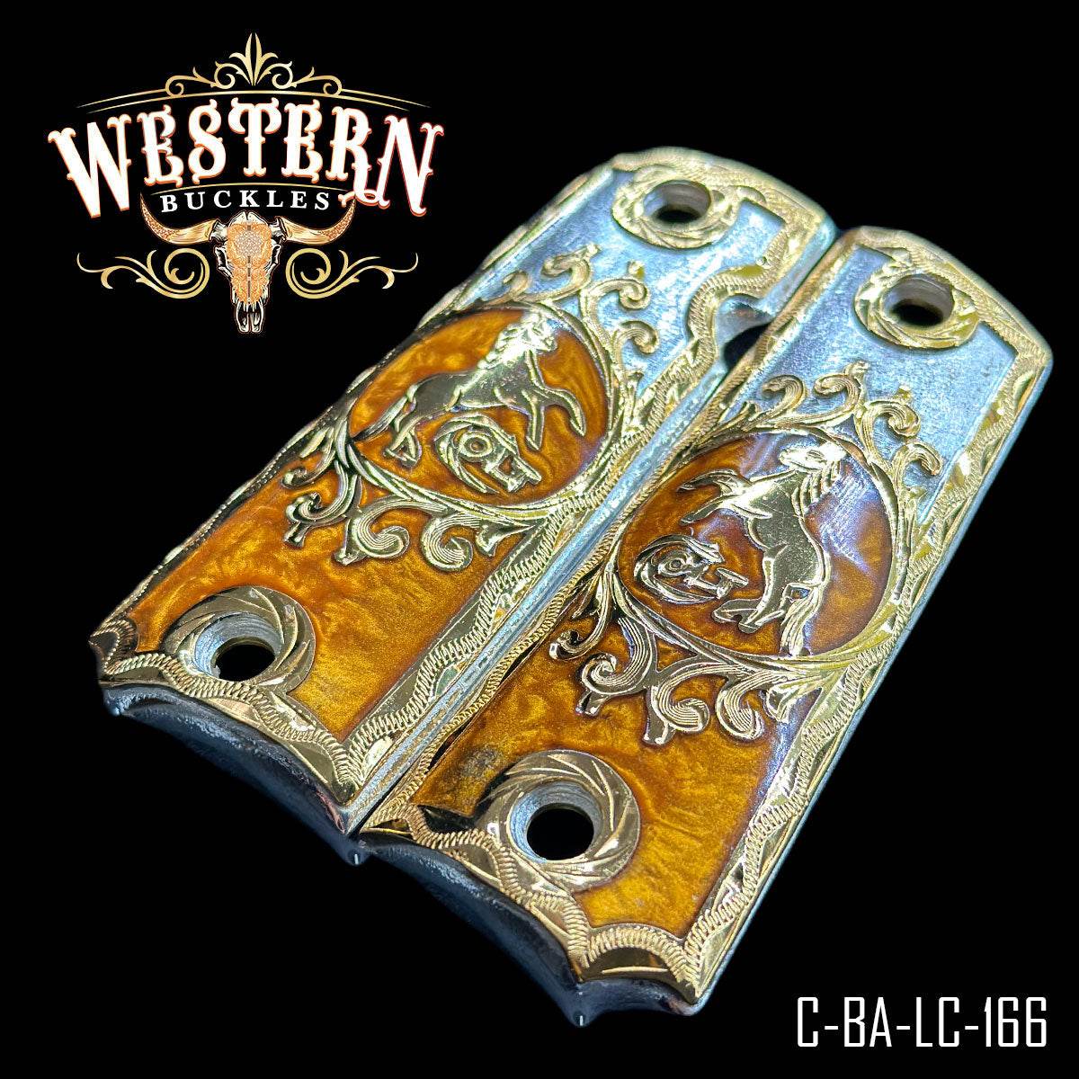 Cachas Colt Logo Colt Resina - Western Buckles