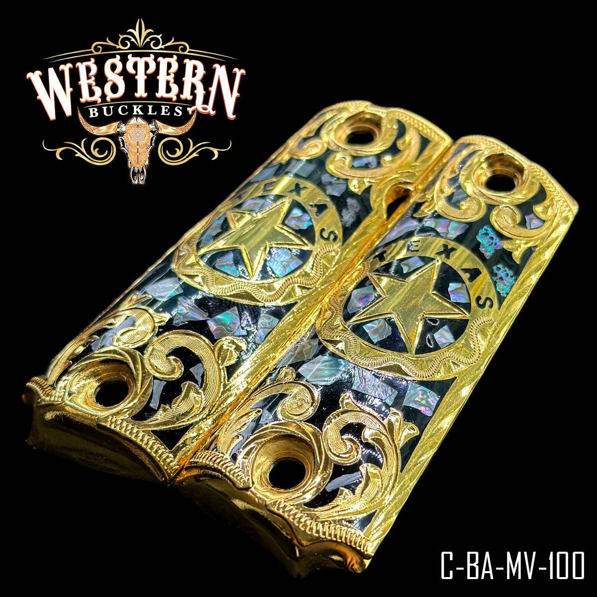 Cachas Colt 1911 Grips Logo Texas - Western Buckles