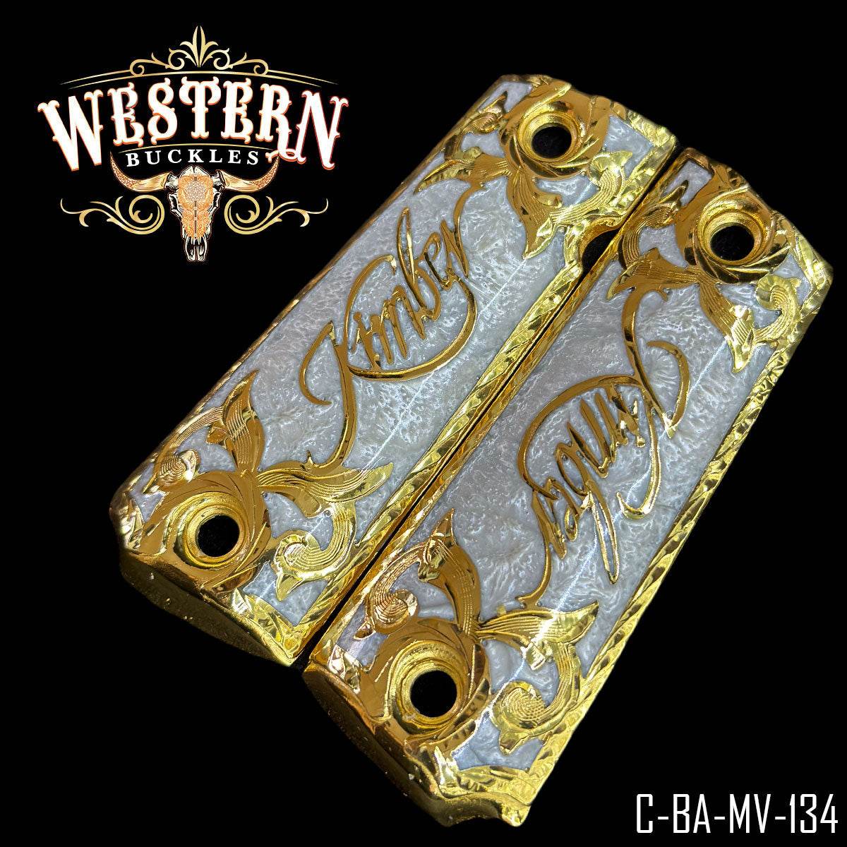 Cachas Colt 1911 Grips Kimber Oro y Resina - Western Buckles
