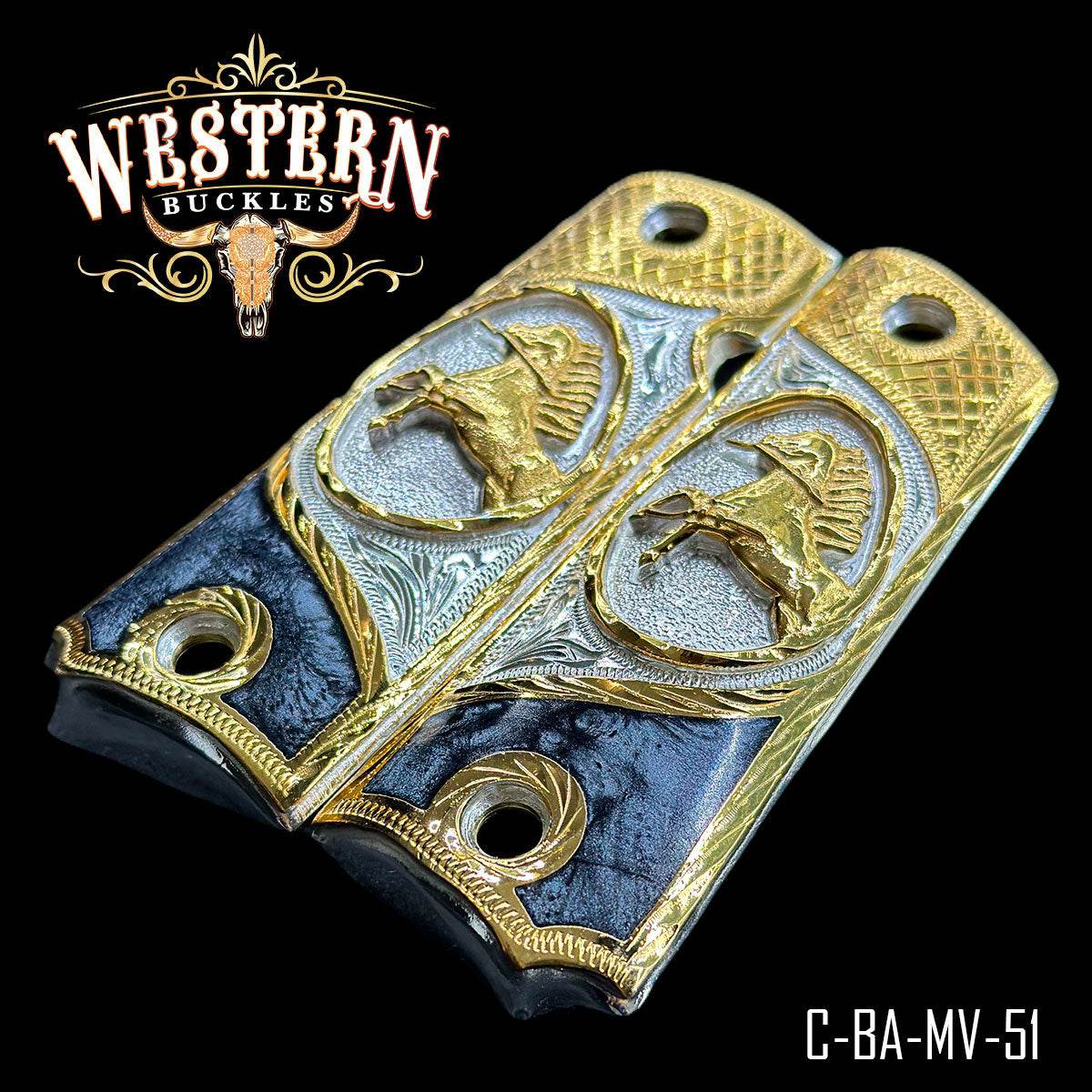 Cachas Colt 1911 Grips Caballo Colt - Western Buckles