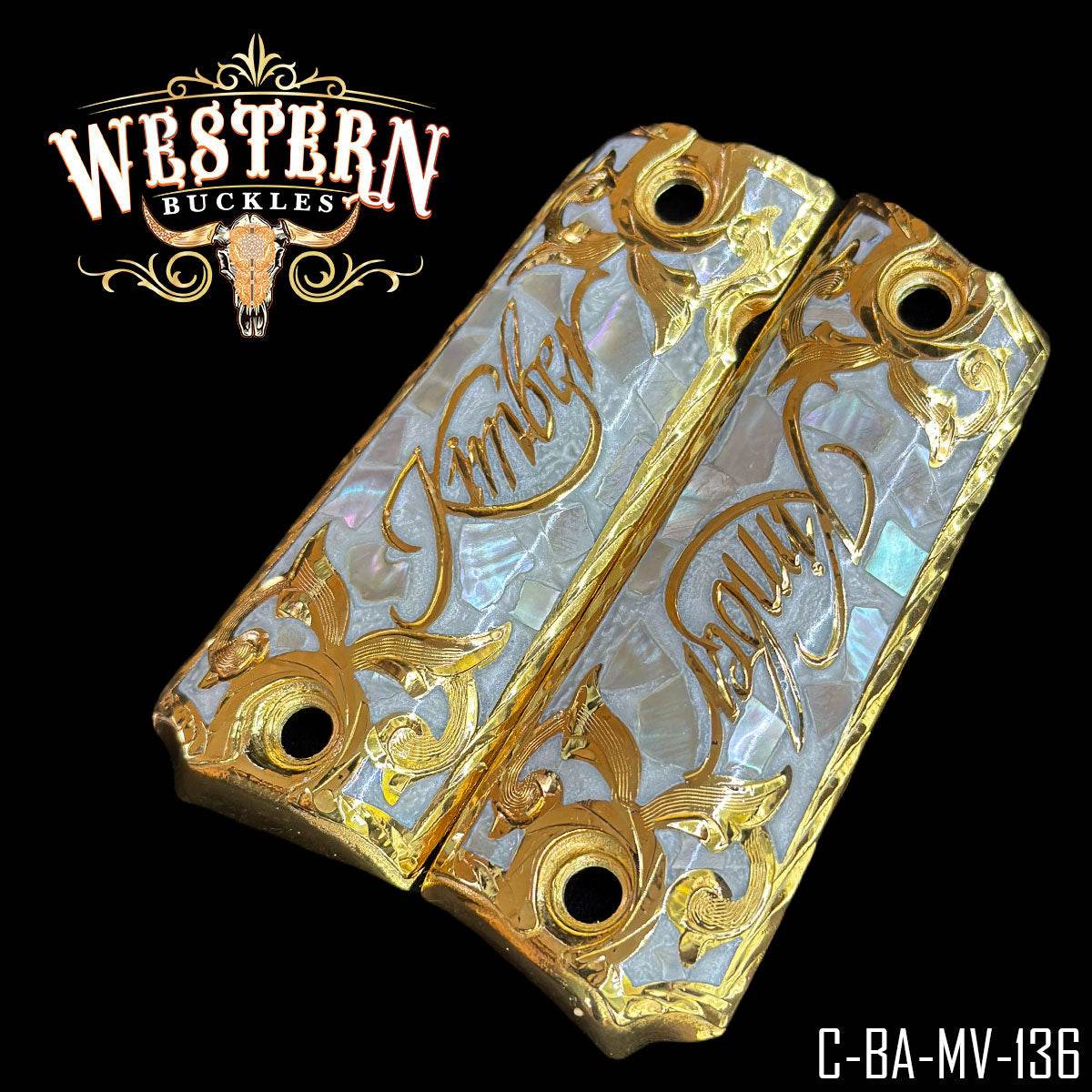 Cachas Colt 1911 Grips Kimber Oro y Resina - Western Buckles