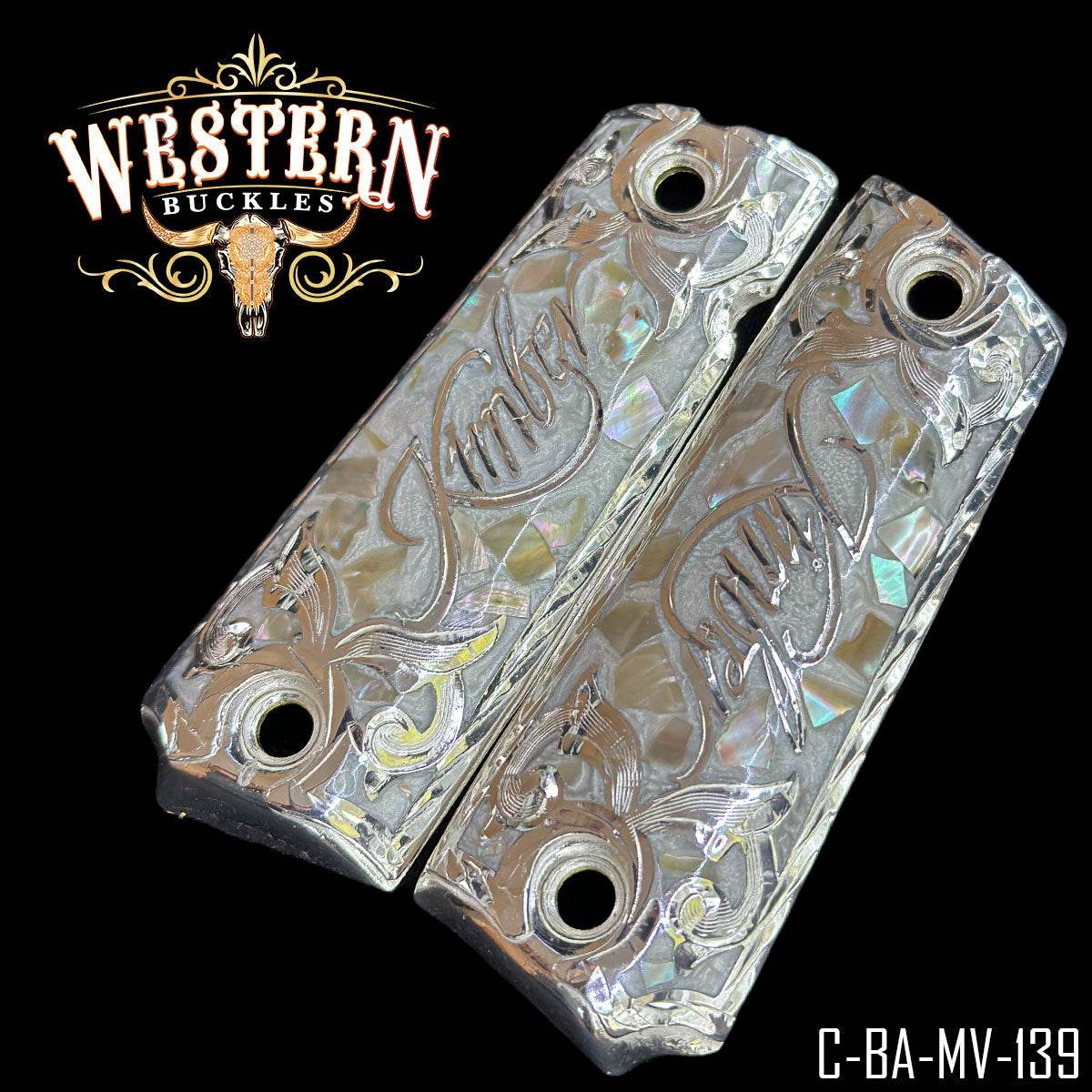 Cachas Colt 1911 Grips Kimber Plata y Resina - Western Buckles