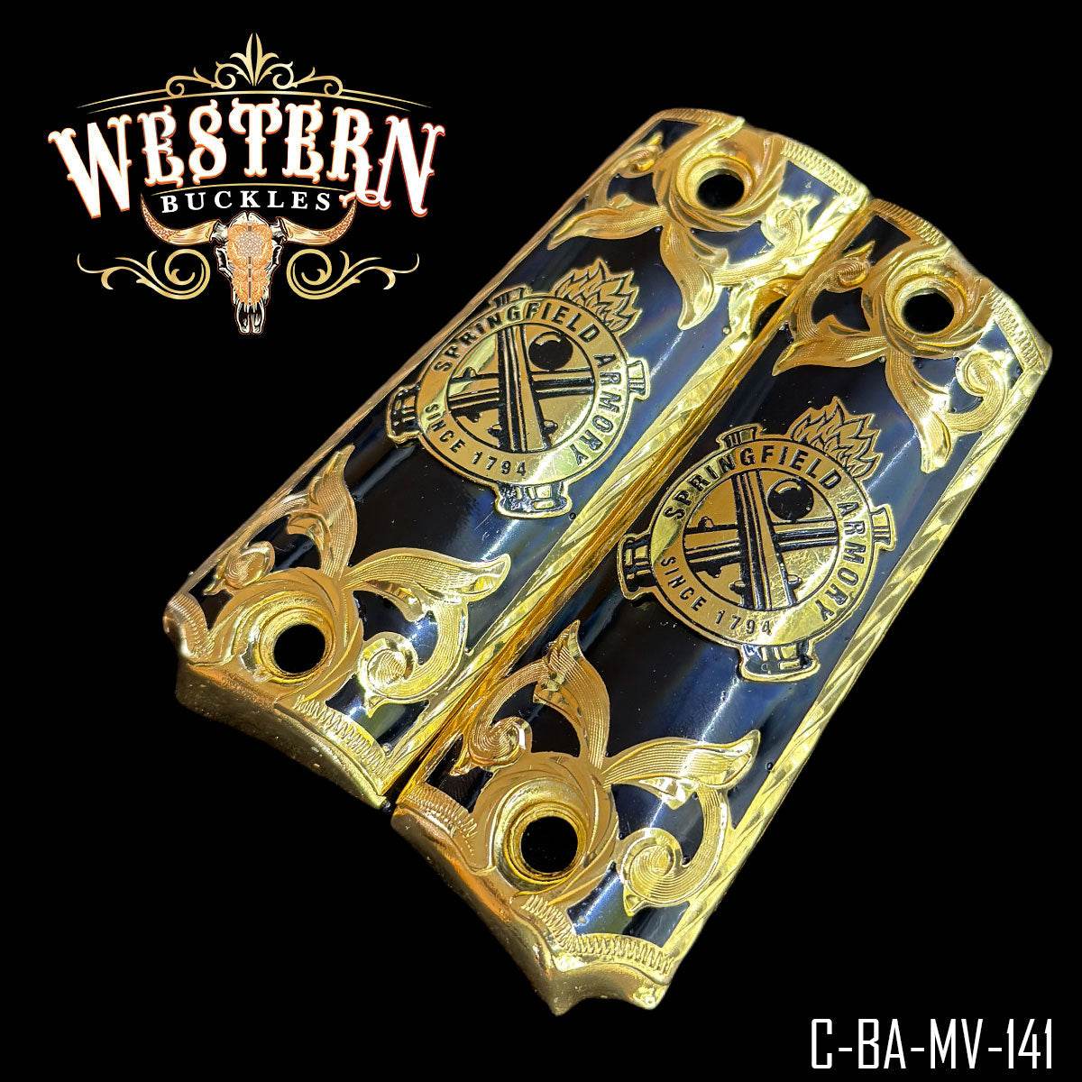 Cachas Colt 1911 Grips Springfield Resina Negra - Western Buckles