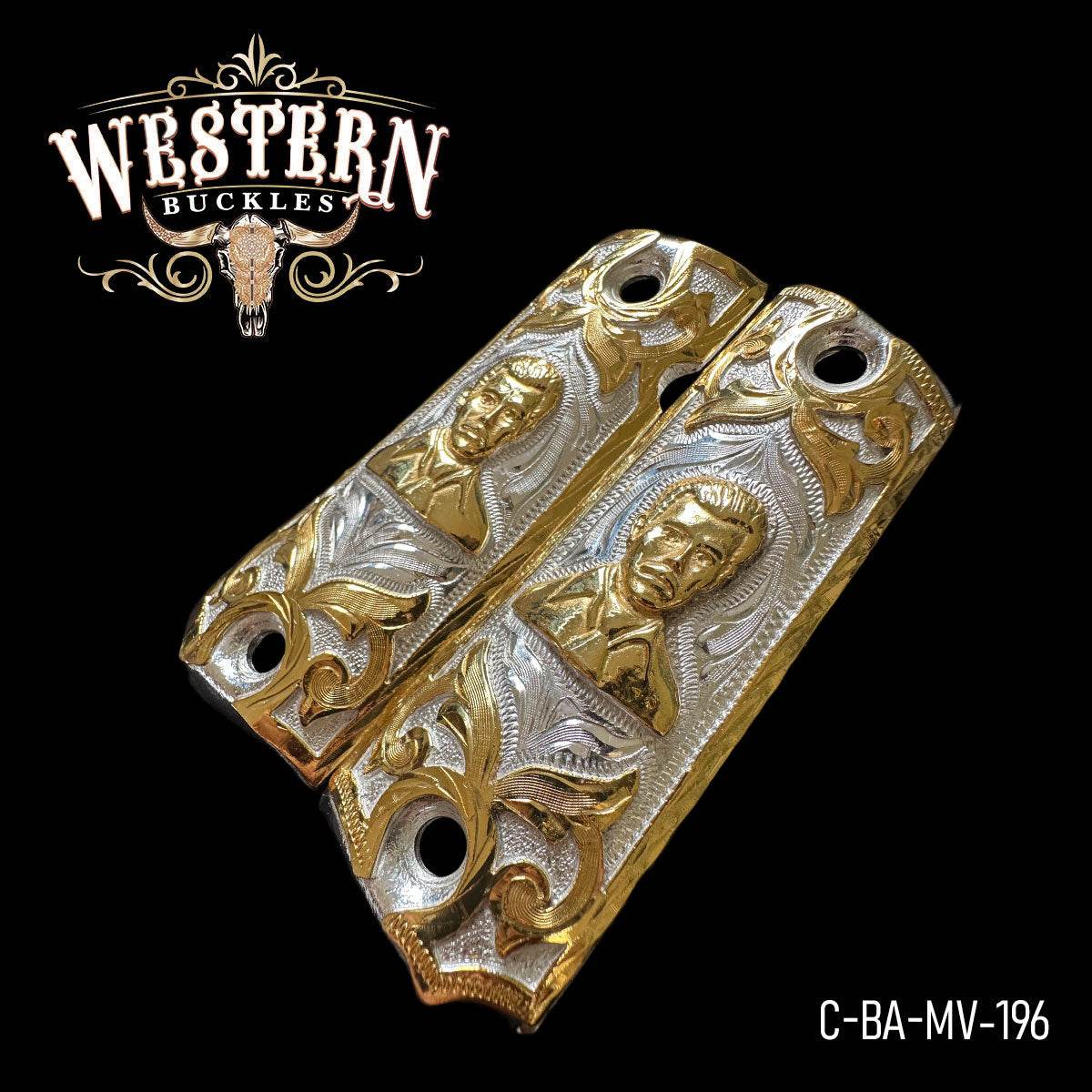 Cachas Colt 1911 Oro y Plata - Western Buckles