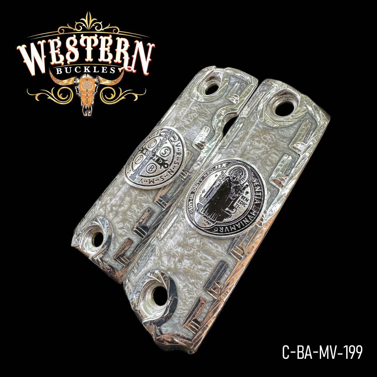 Cachas Colt 1911 San Benito Plata y Resina - Western Buckles
