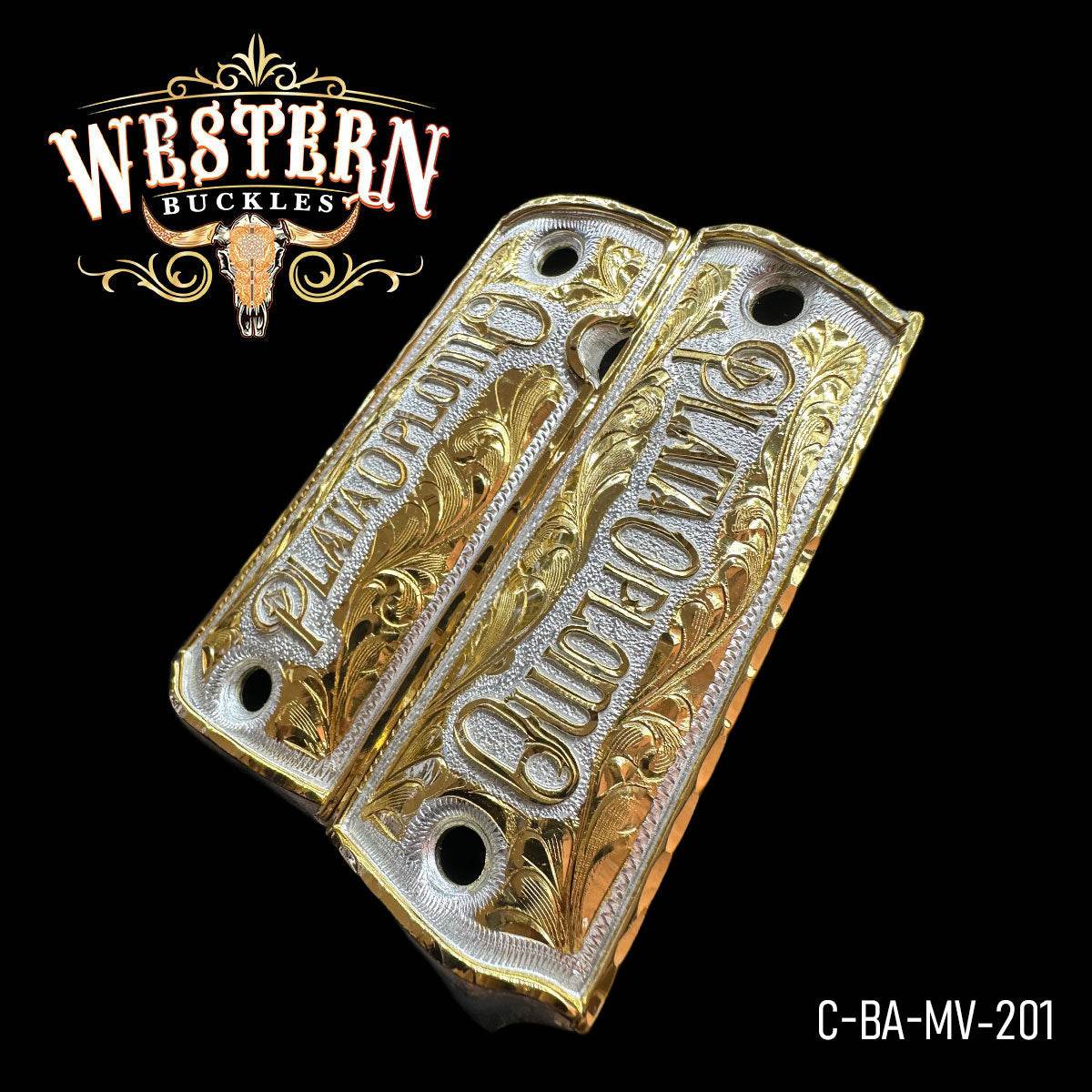 Cacha Colt 1911 Oro y Plata - Western Buckles
