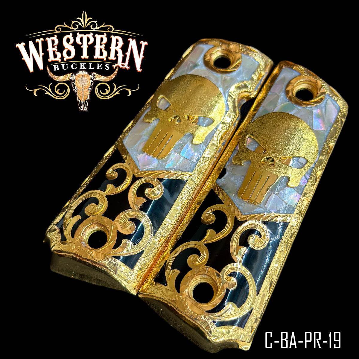 Cachas Colt 1911 Grips Punisher - Western Buckles