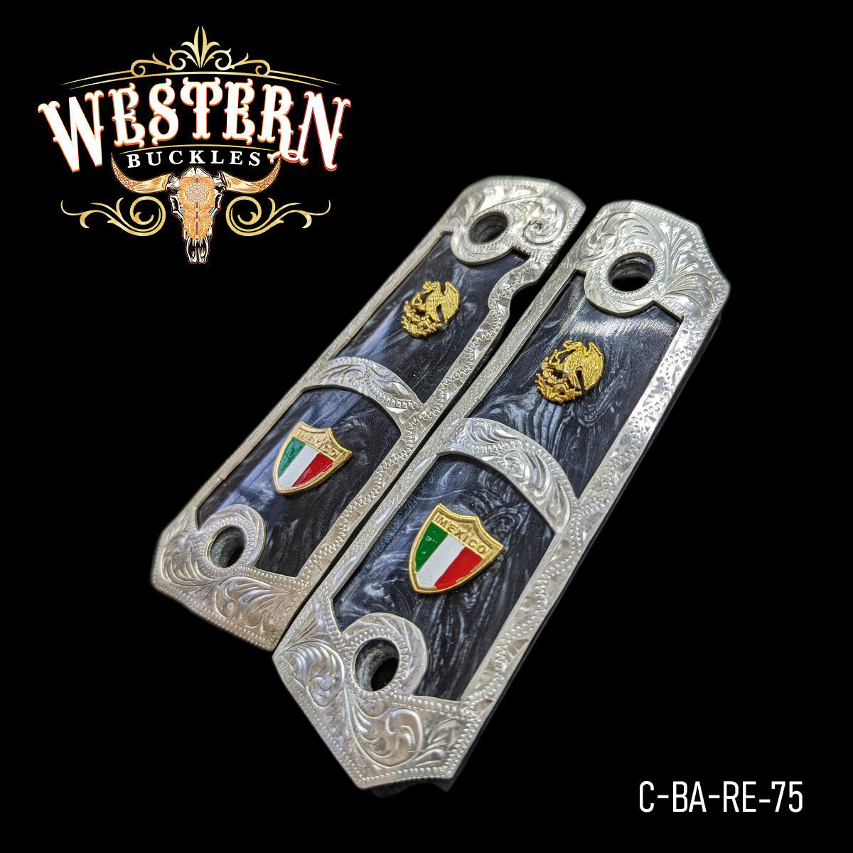 Cachas De Resina Colt 1911 Plata