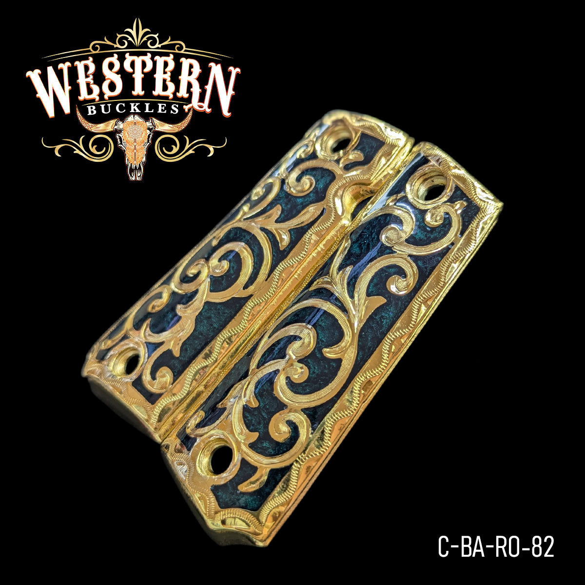 Cacha Colt 1911 Grips Engraving Resina Verde y Dorado