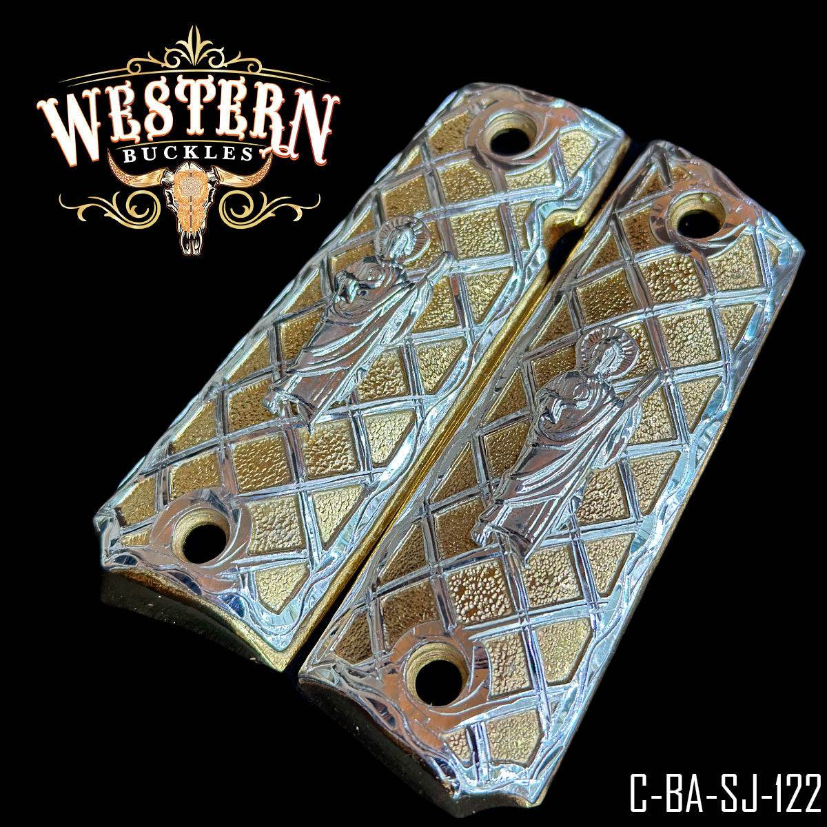 Cachas Colt 1911 Grips San Judas Resina - Western Buckles