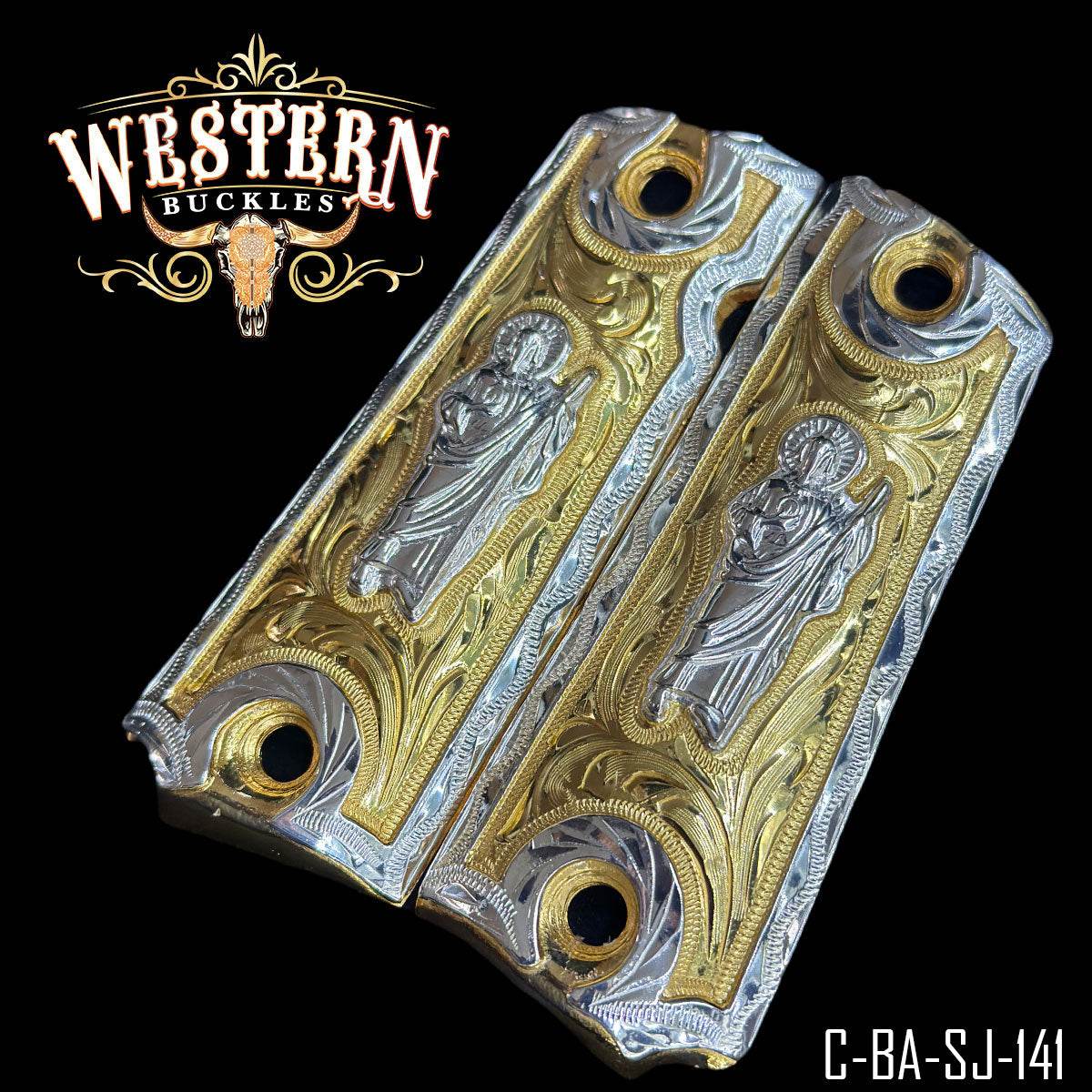Cachas Colt 1911 Grips San Judas - Western Buckles