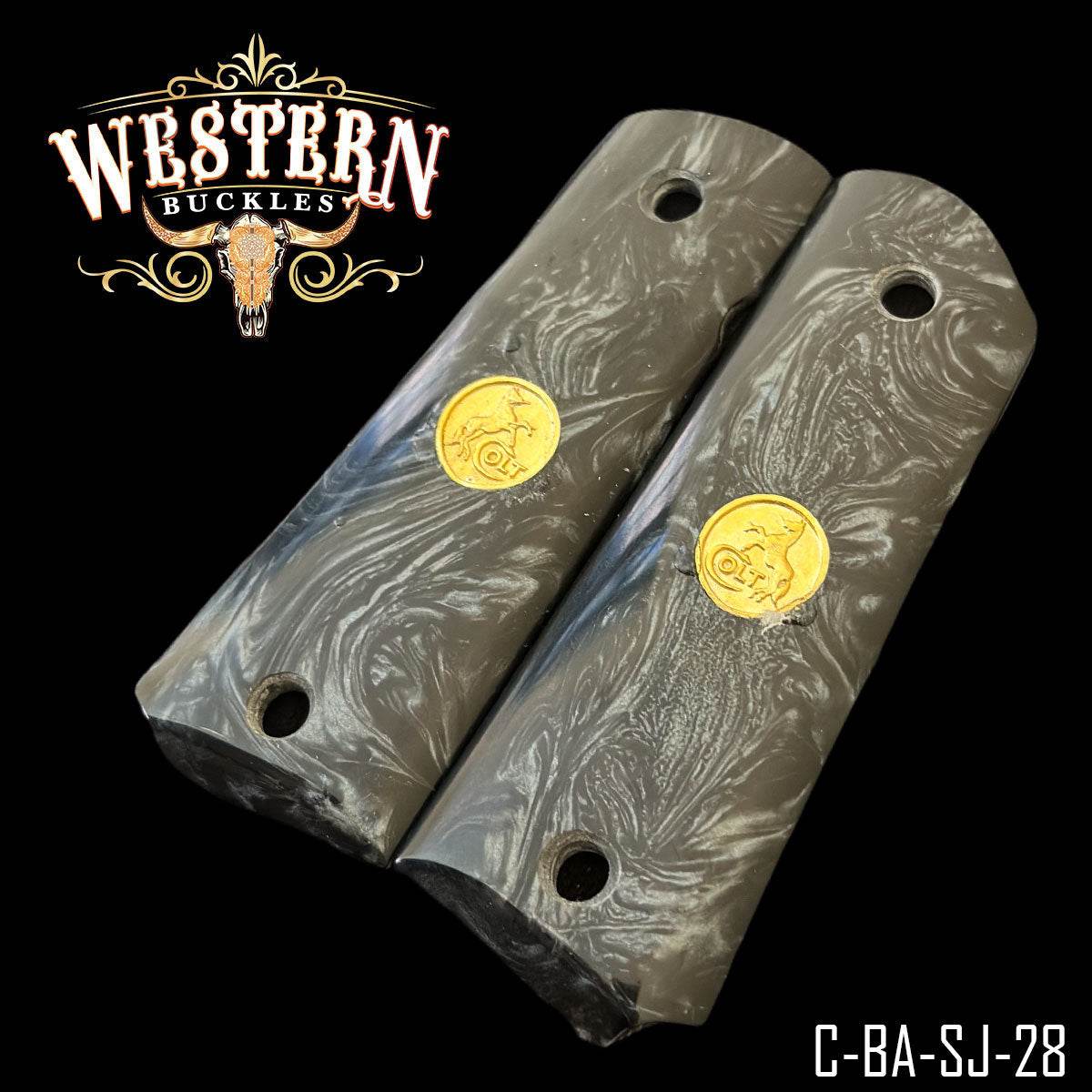 Cachas Colt 1911 Grips De Resina Negra - Western Buckles