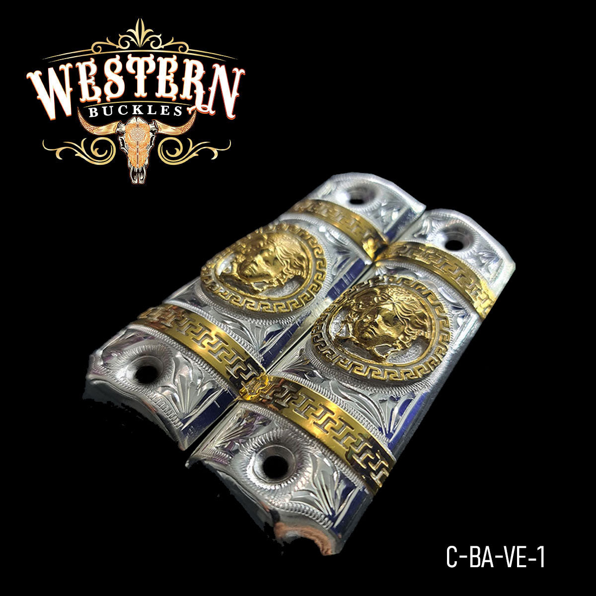 Cacha Colt 1911 Medusa Grecas Oro