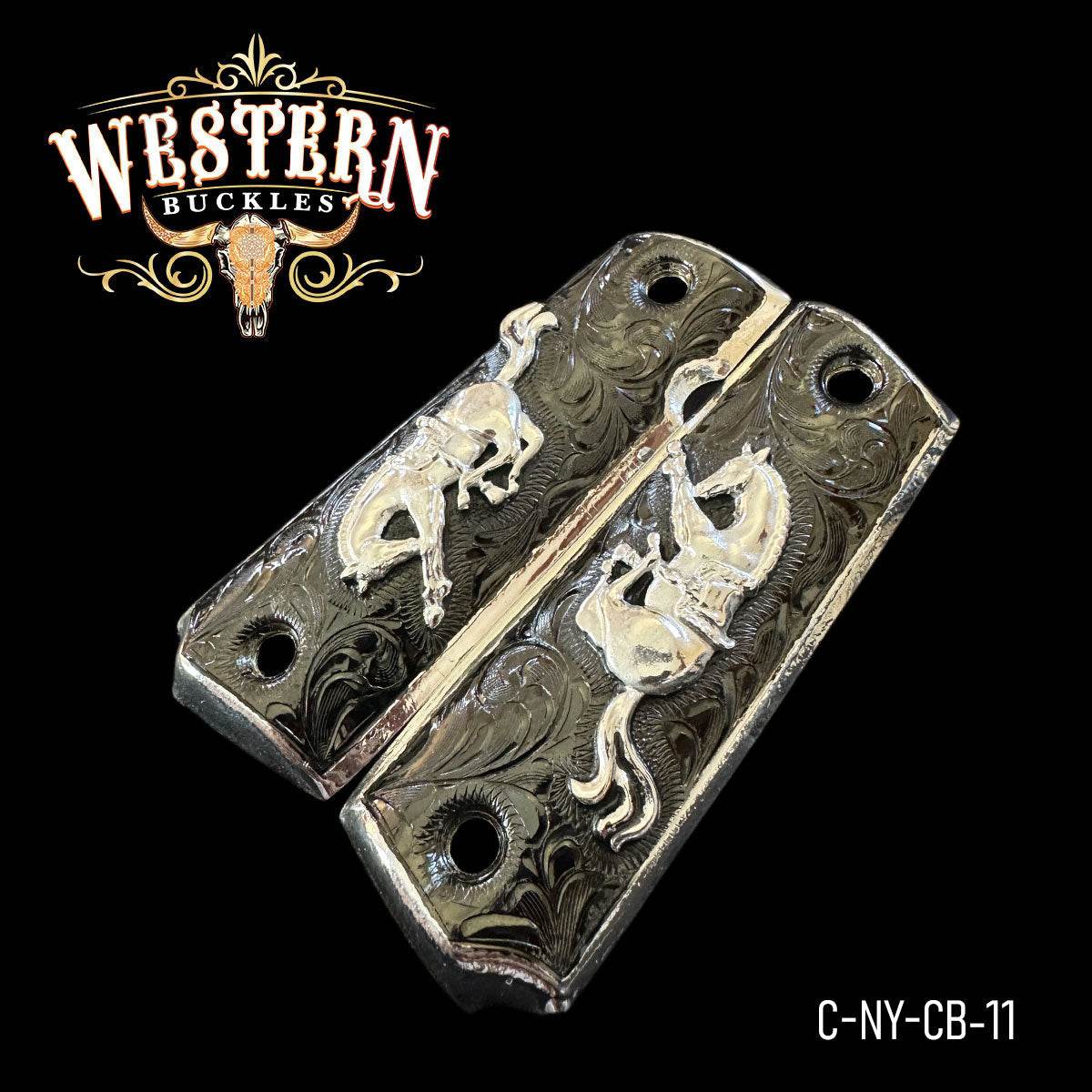 Cacha Colt Caballo Relinchando Plata. - Western Buckles
