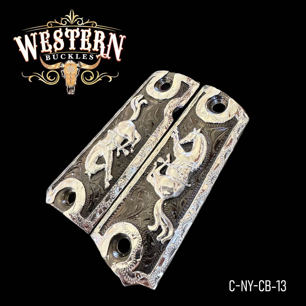 Cacha Colt Caballo Relinchando Plata - Western Buckles