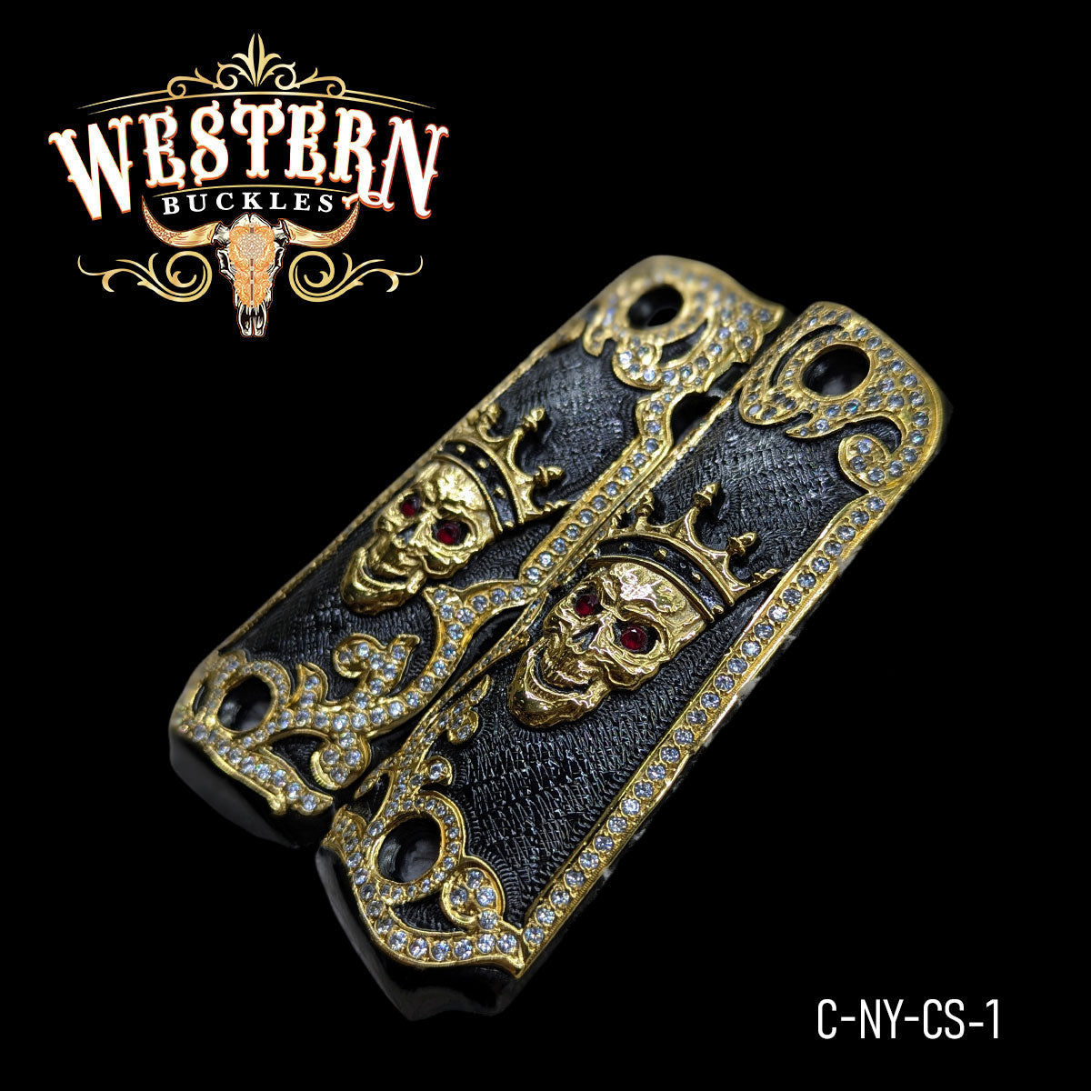 Cachas Colt 1911 Grips Calavera Zirconias