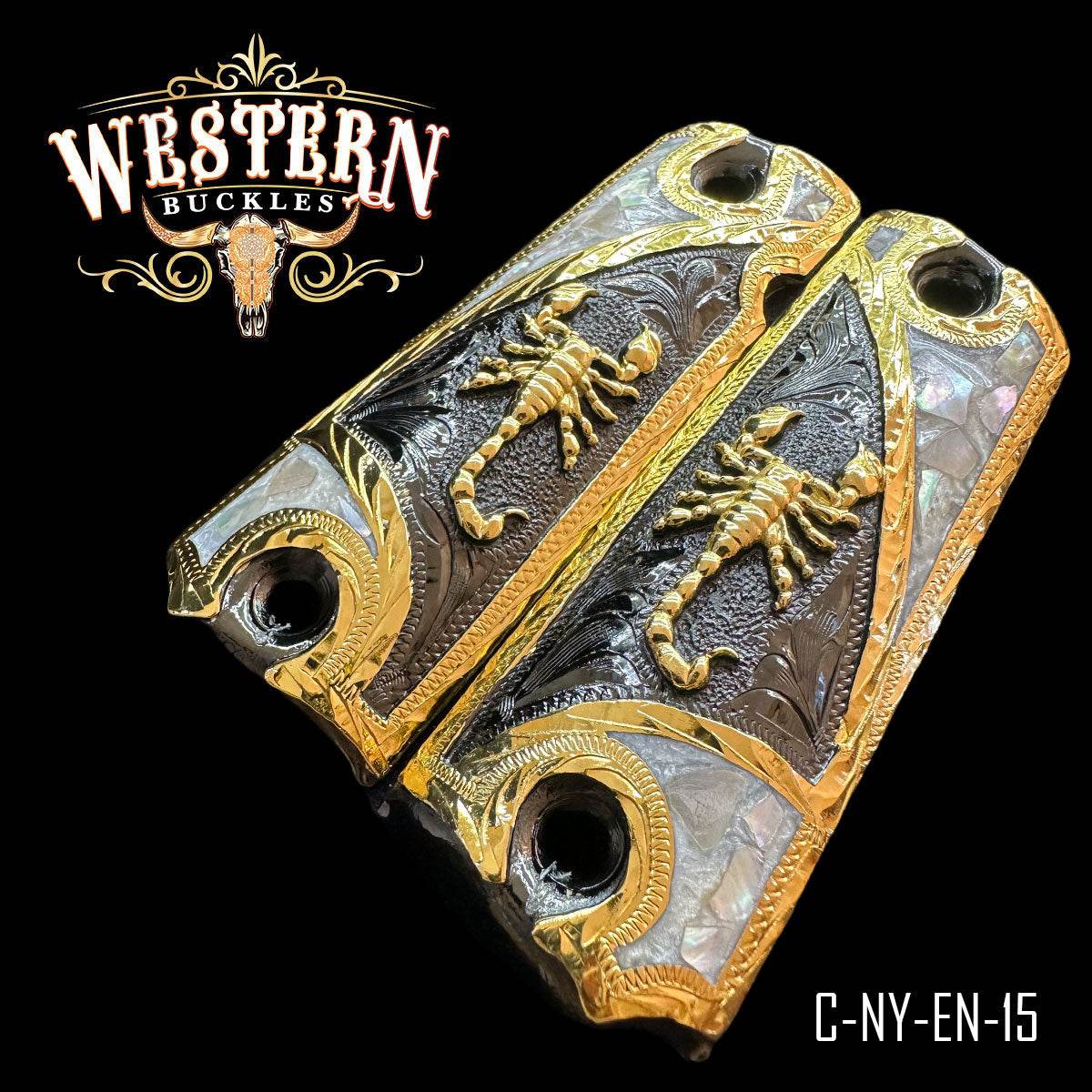 Cacha Colt 1911 Escorpion Rameado con Resina - Western Buckles