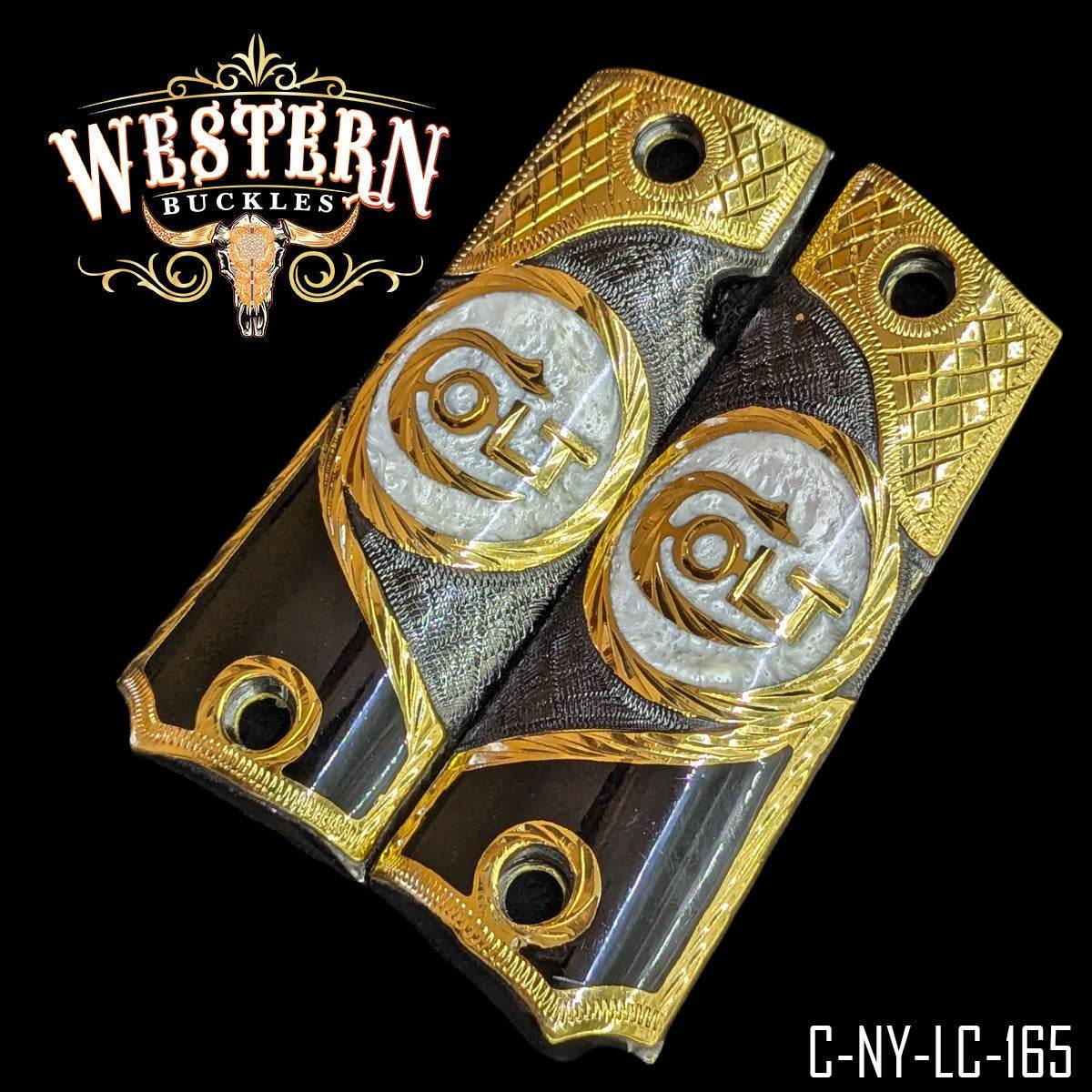 Cachas Colt 1911 Grips Logo Colt - Western Buckles