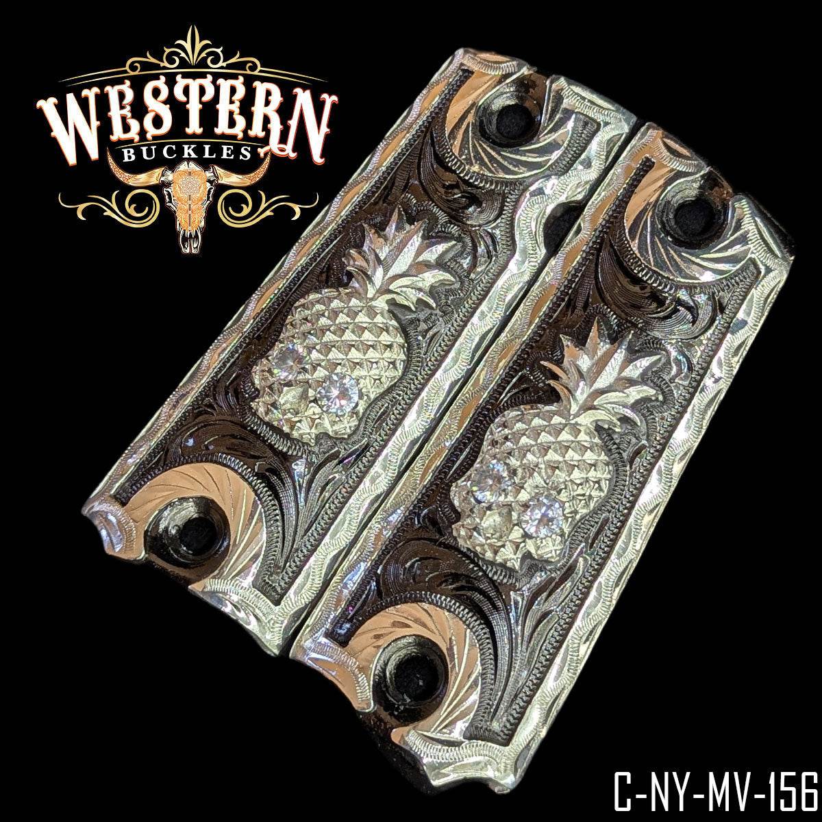 Cachas Colt 1911 Piña con Niquel y Plata - Western Buckles