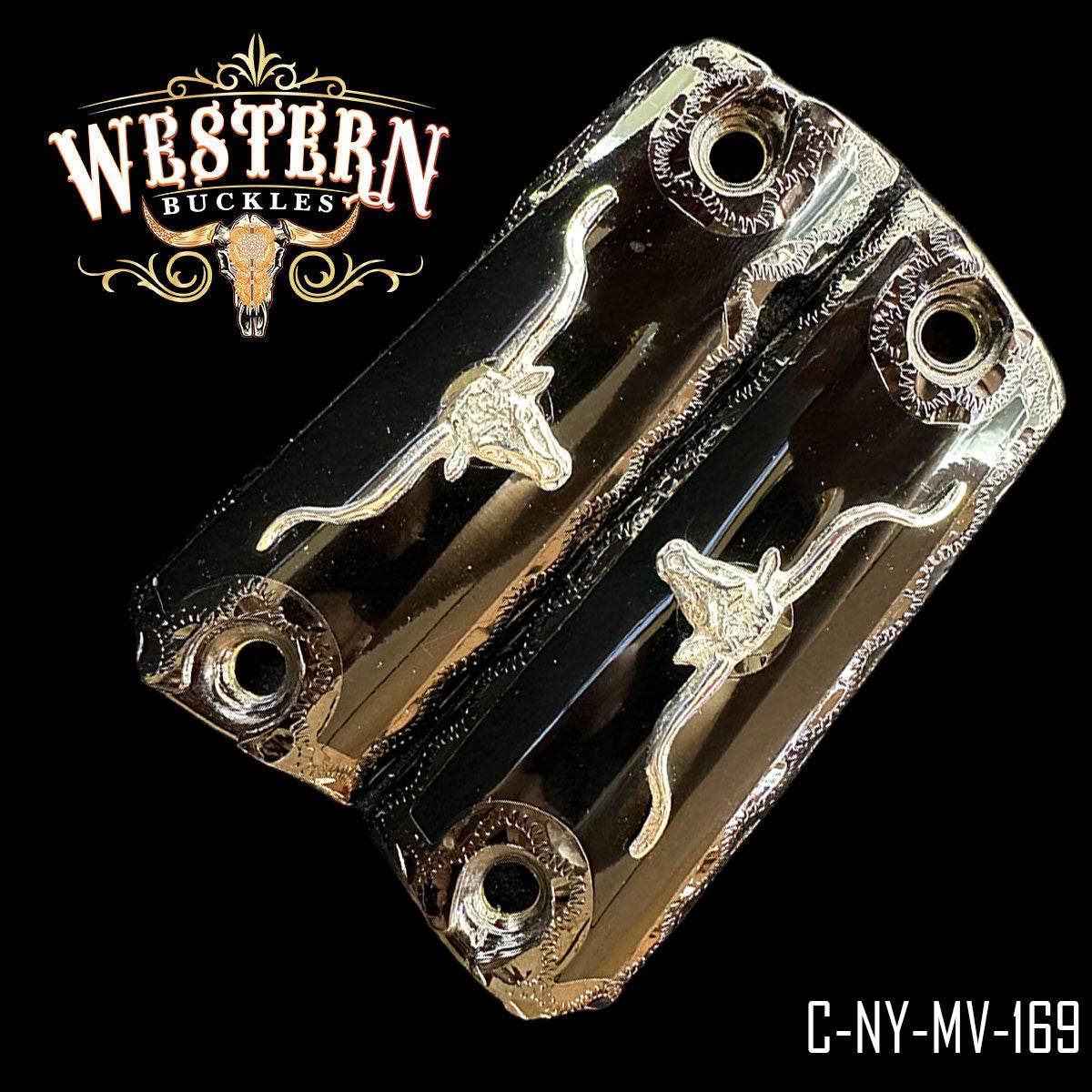Cachas Colt 1911 Toro Resina Niquel Negro - Western Buckles