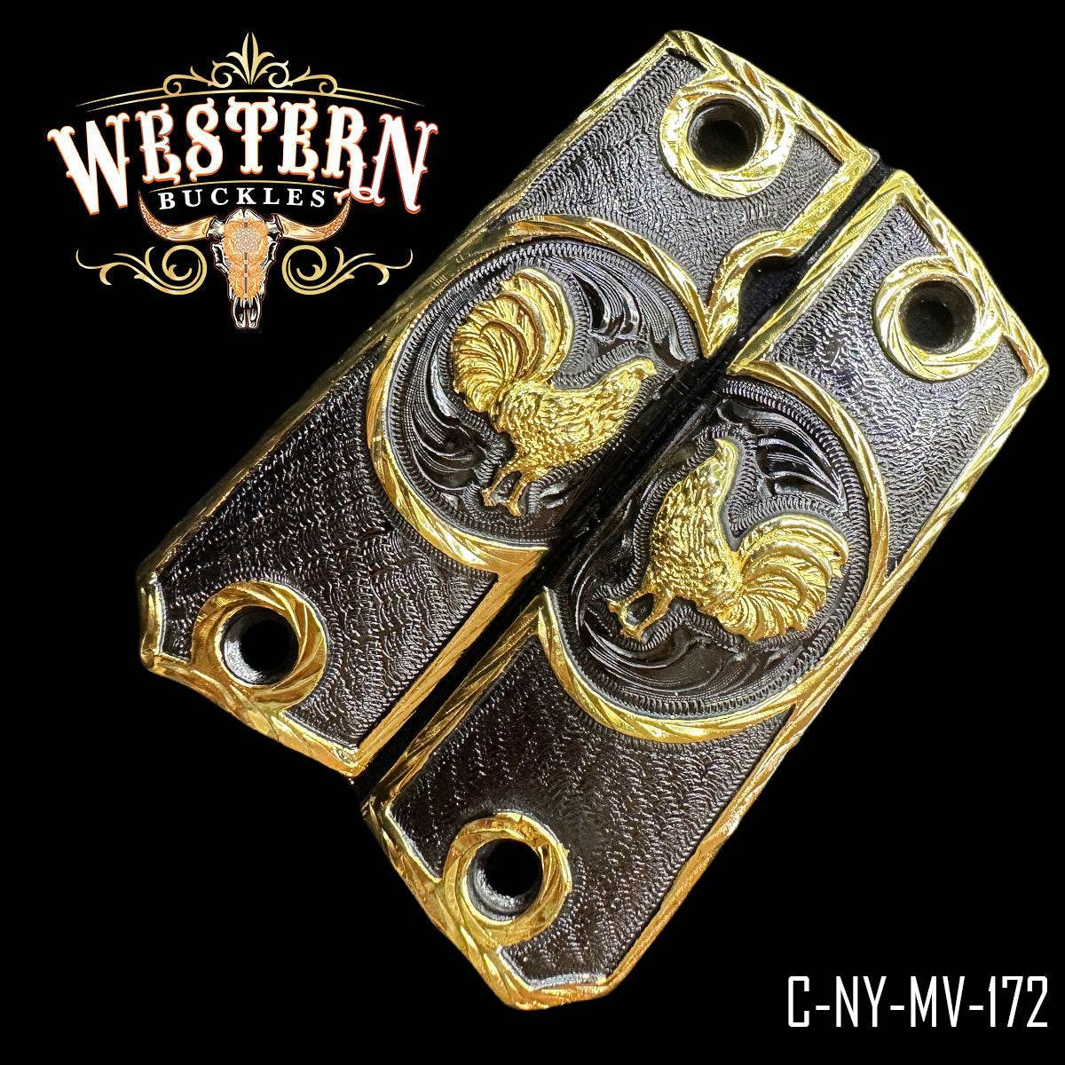 Cachas Colt 1911 Gallo Niquel - Western Buckles