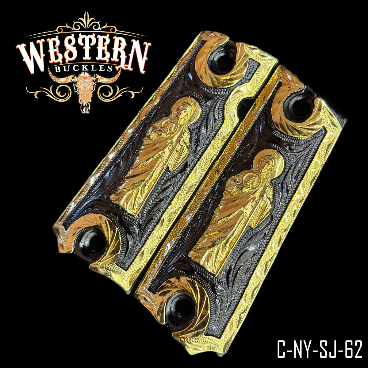 Cachas Colt 1911 Grips San Judas Niquel y Oro