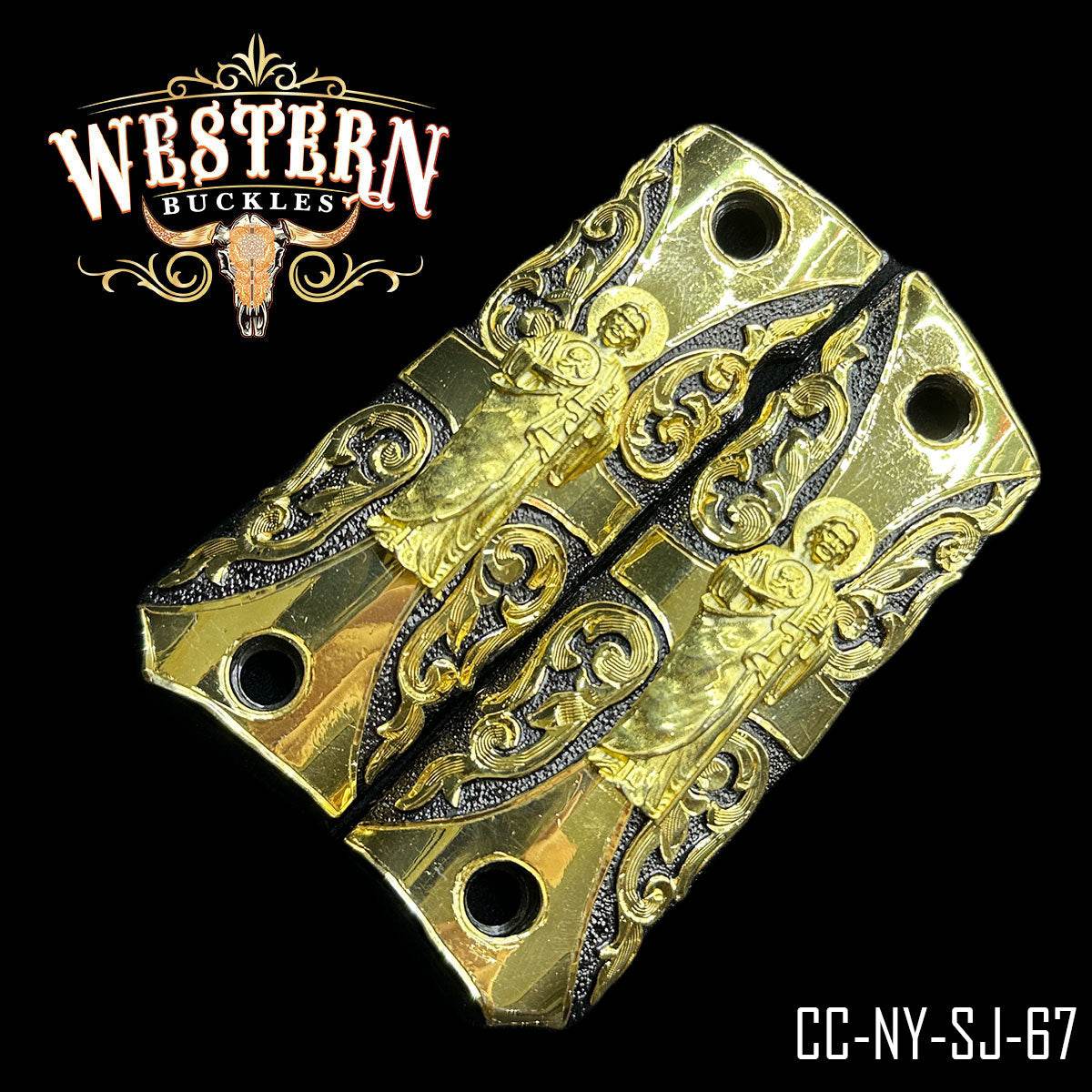 Cacha Colt San Judas Oro - Western Buckles