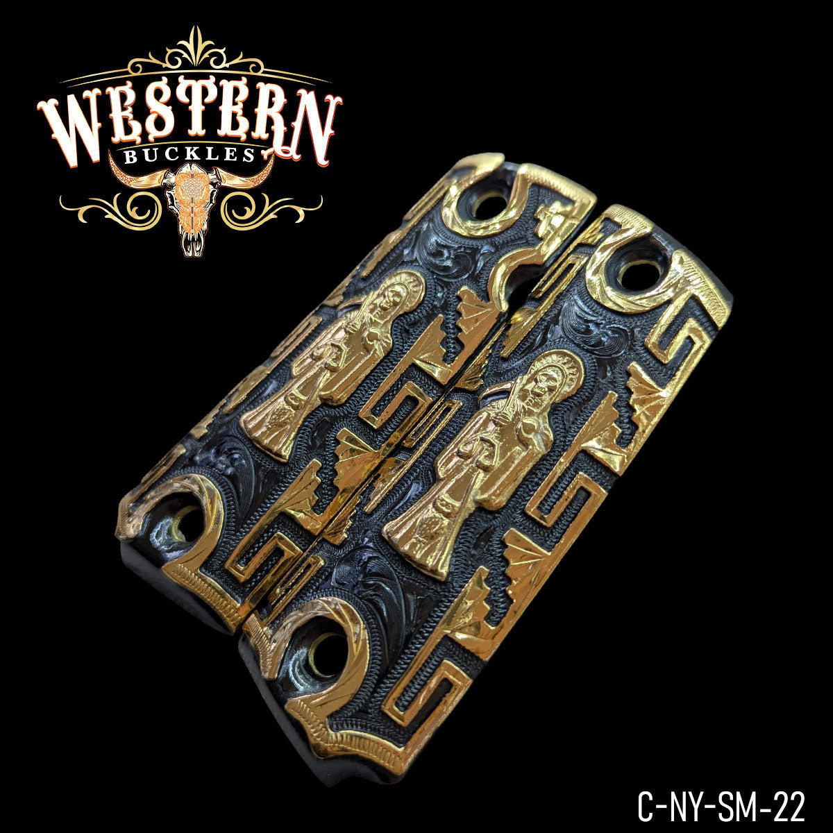 Cachas Colt 1911 Grips Santa Muerte Rameado